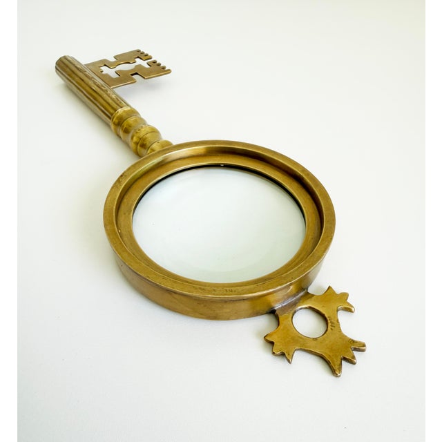 Oversized Brass Skeleton Key Magnifier, Late 20th Century For Sale - Image 9 of 12