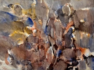 Pawel Kontny, Large Modernist Abstract Expressionist Watercolor Painting Bauhaus Weimar Artist