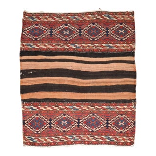 Antique Zabihi Collection Tribal Soumac Flatweave Rug - 6'9" x 10'7" For Sale