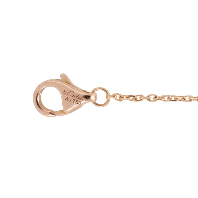 Cartier Trinity on Chain Classic Model 18k Tricolor Diamonds 18cm Link Bracelet For Sale In Houston - Image 6 of 7