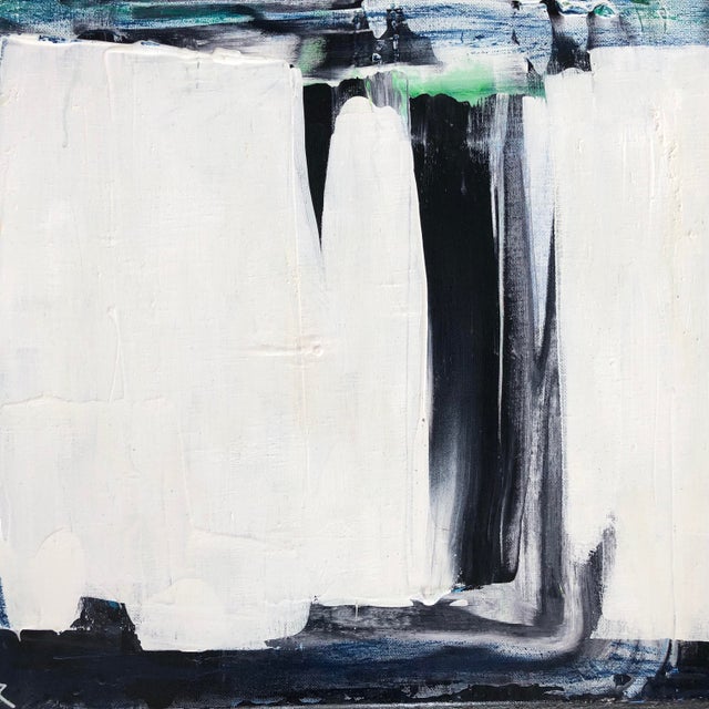 A completely unique and original abstract artwork on stretched canvas. COA included. Wired and ready to hang, sides...