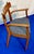 Mid-Century Modern Vintage Kipp Stewart for Drexel Declaration Sculpted Walnut Armchairs - Pair (Newly Restored & Upholstered in Knoll Fabric) For Sale - Image 3 of 17