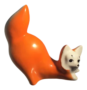 Vintage Porcelain Figurine of a Fox