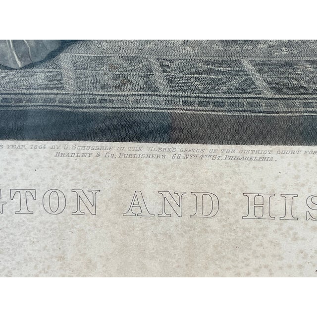 Antique "Washington and His Family" Engraving in Period Gilt Frame, Published by Bradley & Co., Philadelphia, 1858 For Sale - Image 11 of 13