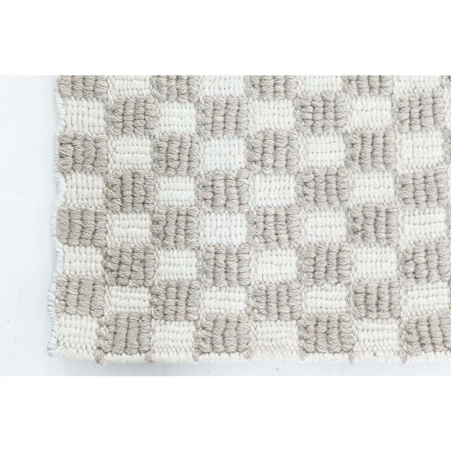 Modern Custom Swedish Style Gray & White Wool Runner by Doris Leslie Blau For Sale - Image 4 of 7