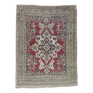 1880s Antique Persian Lavar Kerman Rug