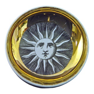 Piero Fornasetti "Solo" Sunburst Trinket Dish For Sale