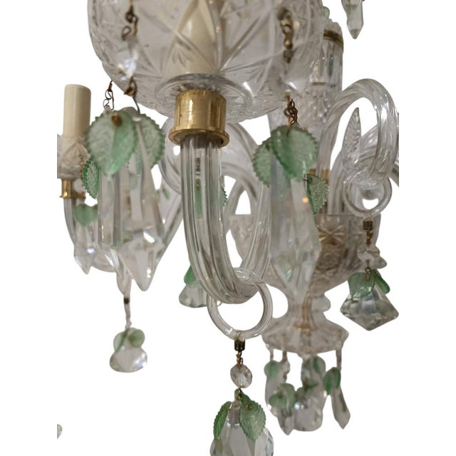 Forest Green Maria Teresa Chandelier in Green Murano, 1950s For Sale - Image 8 of 9