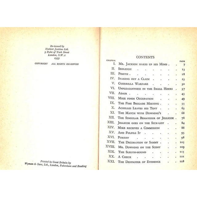 "Mike and Psmith" Book 1953 Wodehouse, P.G. For Sale - Image 4 of 5