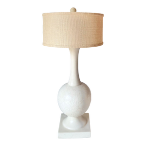 1960s Italian Pottery Floral Embossed Lamp
