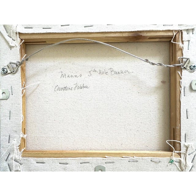 Small Oil Painting by Christine Frisbee- Wianno 5th Hole Bunker - Framed For Sale In Providence - Image 6 of 6