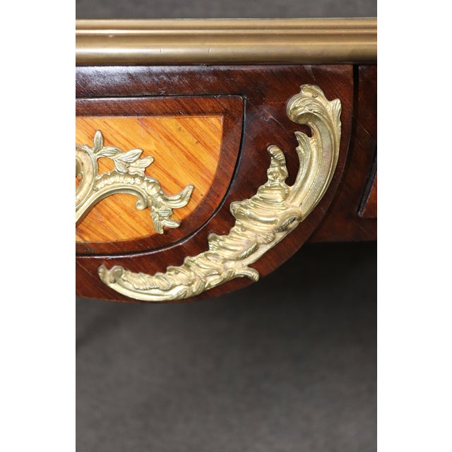 Louis XV Style Brass Mounted Leather Top Partners Desk For Sale - Image 17 of 17