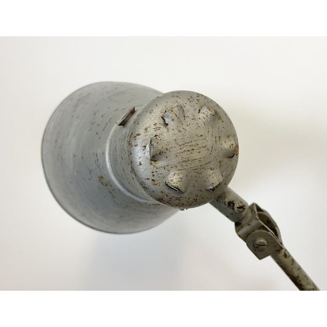 Large Industrial Grey Workshop Table Lamp, 1960s For Sale - Image 9 of 18