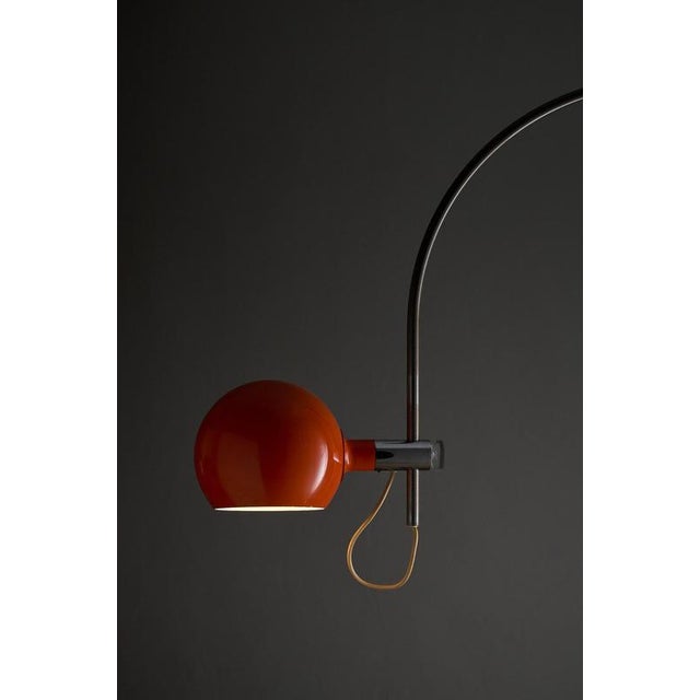 Orange Arc Floor Lamp attributed to Cosack, 1972 For Sale - Image 3 of 9