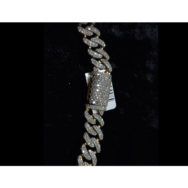 10kt Yellow Gold 8 1/3 Ct Natural Diamond Necklace 10mm 20in For Sale In Atlanta - Image 6 of 6