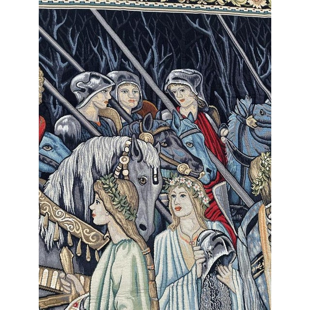 Aubusson Style Jacquard Tapestry, 1980s For Sale - Image 6 of 18