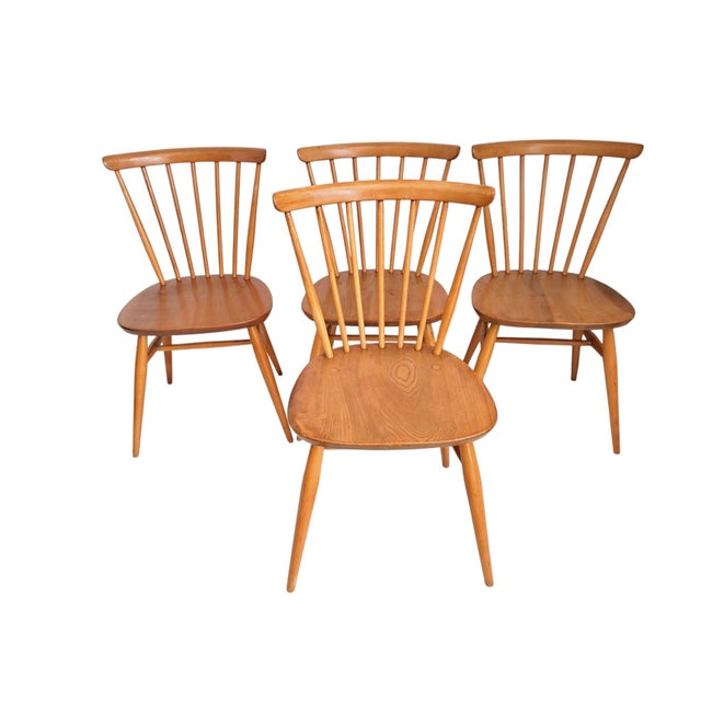 Mid-Century Modern Dining Chairs in Beech and Elm by Lucian Ercolani for Ercol, 1960s, Set of 4 For Sale - Image 16 of 16