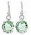 Mid 20th Century 18k White Gold Diamond Cabochon Green Amethyst Hanging Earrings, Pair For Sale - Image 4 of 4
