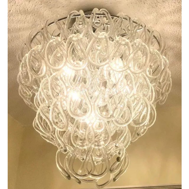 1970s 1970s Vintage Giogali 50 Murano Glass Loop Chandelier For Sale - Image 5 of 7