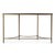Glass Monica 50 in. W Demilne Glass and Metal Console Table, Antique Gold For Sale - Image 7 of 8