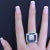 Gentleman’s White Blue Black Diamond 14k White Gold Ring, Size 11.5 For Sale In Los Angeles - Image 6 of 7