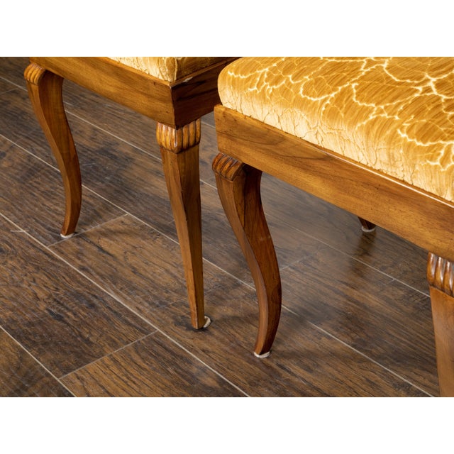 Pair of Austrian Biedermeier 19th Century Side Chairs with Carved Open Backs For Sale - Image 4 of 12