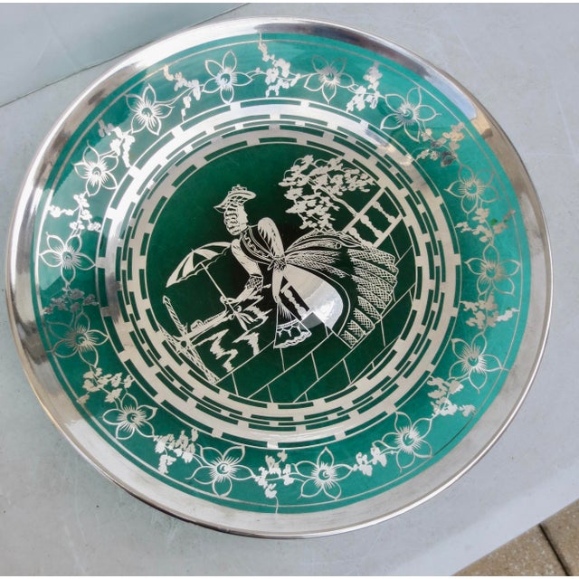 Venician Art Deco Silver-Overlay Centerdish Circa 30s For Sale - Image 4 of 8