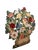 Vintage Folk Art Hand-Painted Tole Floral Fireplace Screen For Sale - Image 4 of 13