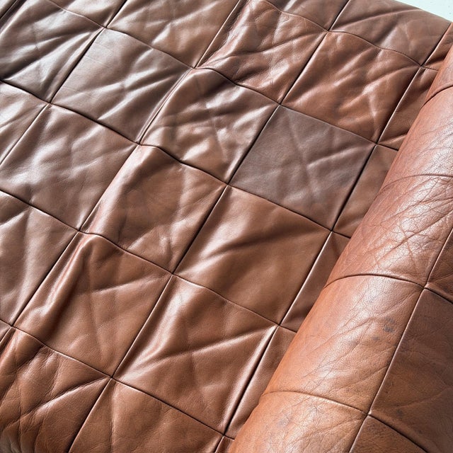 Brown Patchwork Leather Daybed by De Sede c. 1960s. For Sale - Image 8 of 9