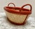 Vintage Asian Farmhouse Wood Woven Basket For Sale - Image 4 of 8