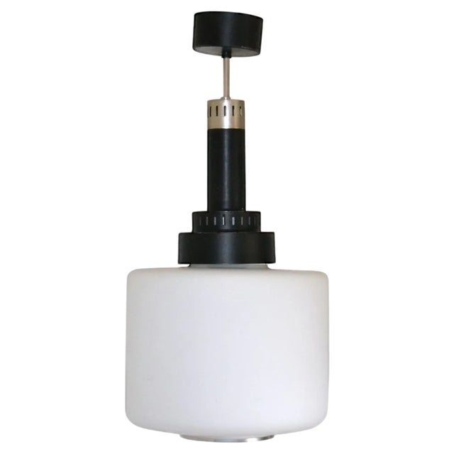 Pendant with Opaline Glass from Stilnovo, 1960s For Sale