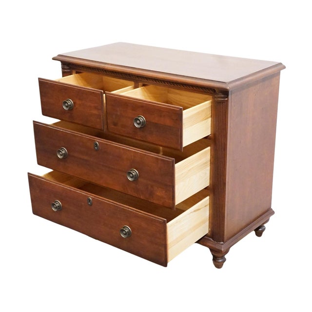 Durham Furniture Saville Row Collection Solid Cherry Early American 36" Nightstand Chest 980-204 For Sale In Kansas City - Image 6 of 14