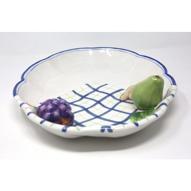 Vintage Trompe-L'œil Grapes and Pear Serving Platter by Bella Casa For Sale - Image 4 of 11