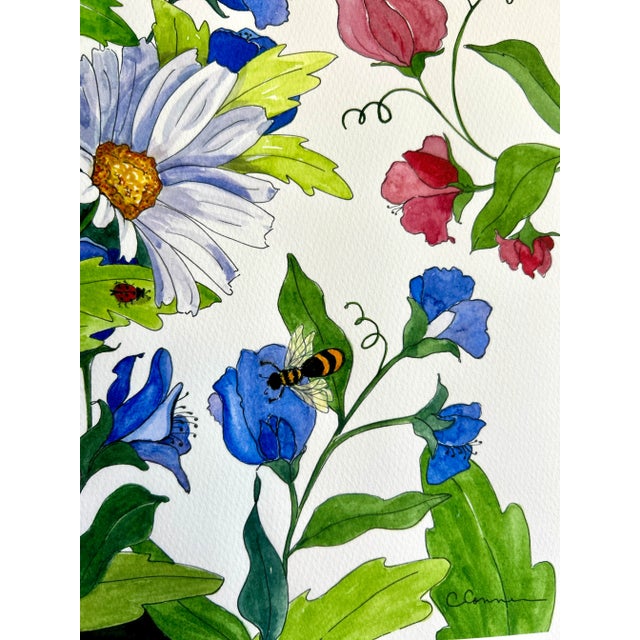Giclee Print “Sweet Peas” Watercolor Painting For Sale - Image 6 of 6