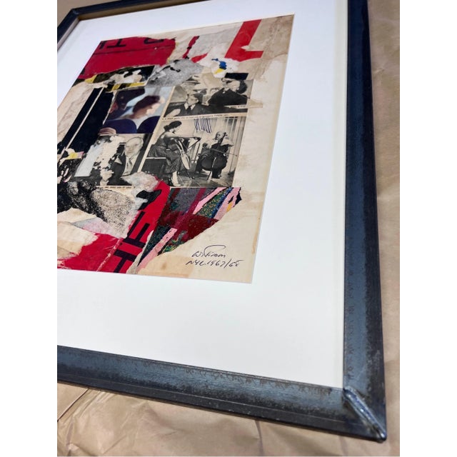 Paper Wayne Timm, Original Vintage Collage by Wayne Timm #6 custom steel frame 1966 For Sale - Image 7 of 12