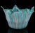 Mid-Century Modern Vintage Fratelli Toso Murano Large Ribbons Italian Art Glass Sculptural Fazzoletto Flower Vase Centerpiece Bowl For Sale - Image 3 of 11
