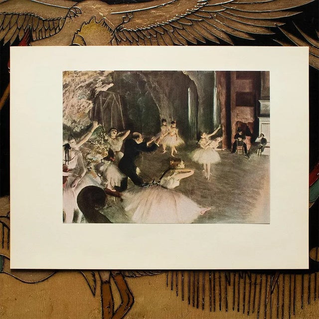 American 1952 After Edgar Degas "Rehearsal on the Stage", First Edition Vintage Print For Sale - Image 3 of 8