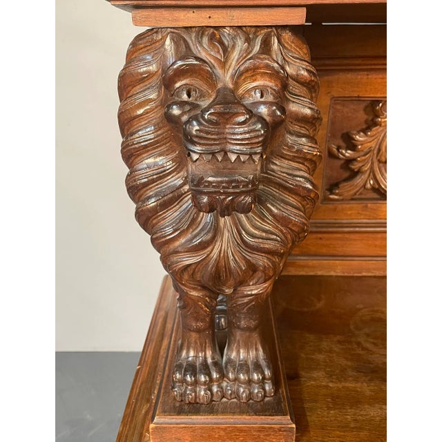 19th Century R. J. Horner Victorian Sideboard, Full Griffins, Figural, 1880s, Refinished For Sale - Image 5 of 13