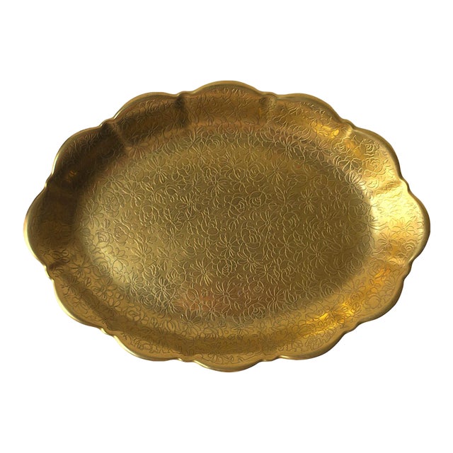 Gold Porcelain Jewelry Dish For Sale