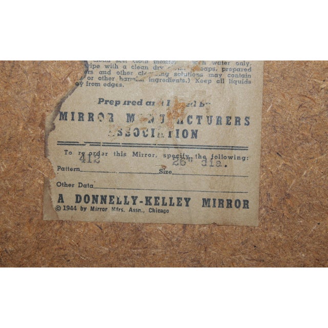 Mid 20th Century 1940s Vintage Art Deco Hanging Mirror by Donnelly-Kelley For Sale - Image 5 of 5