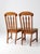 Wood Mid-Century Singer Furniture Wood Dining Chairs With Upholstered Seats Pair For Sale - Image 7 of 15