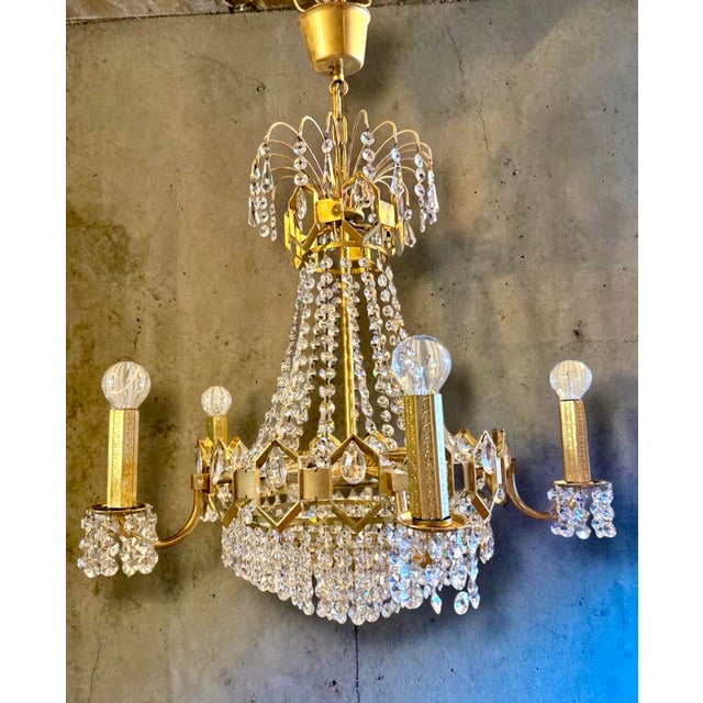 Vintage Palwa Style Chandelier, 1950s For Sale - Image 11 of 11
