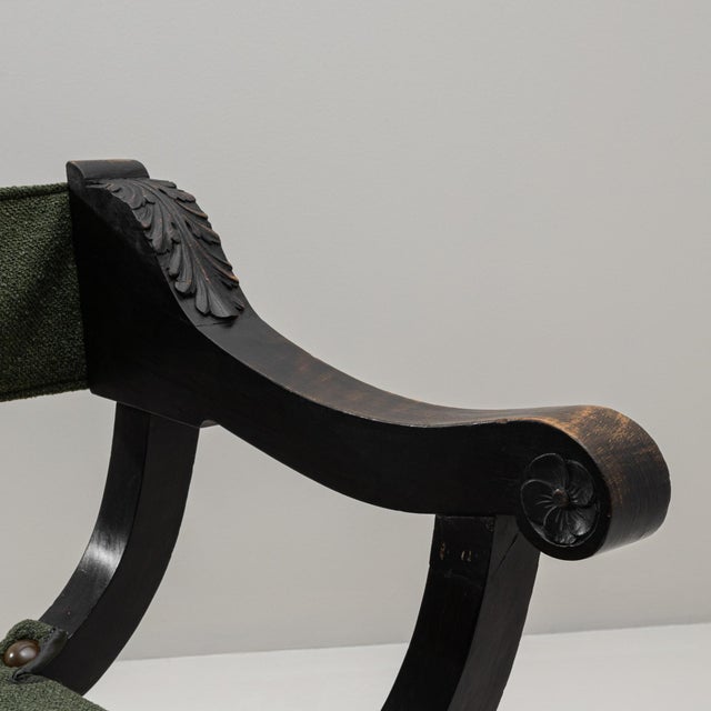 1840s French Italian Renaissance Oak Savonarola Chair For Sale - Image 12 of 18