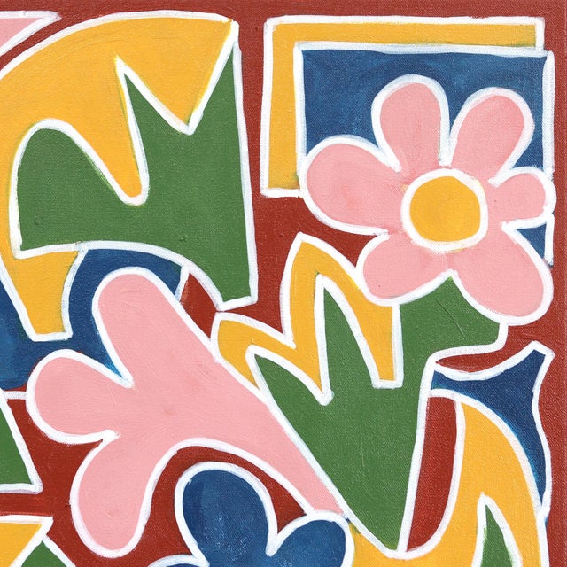 Abstract Deus Ex Machina - Colorful Contemporary Painting With Abstract Geometric Forms Original Artwork by Harrison Gilman For Sale - Image 3 of 9