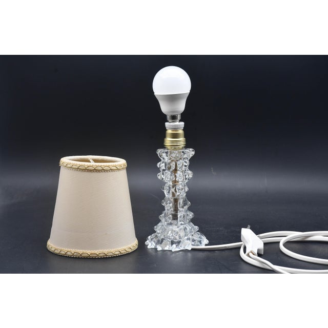 1940s Charming Table Lamp in Rostrato Murano Glass Vase for Barovier & Toso For Sale - Image 6 of 10