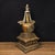 Bronze Vintage Tibetan Gilt Bronze Stupa - Buddhist Reliquary Pagoda With Gemstone Inlay For Sale - Image 8 of 9