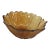 Indiana Glass Co Amber Carnival Glass Sunflower Bowl Scalloped Petal Rim 5017b For Sale