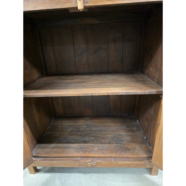 Wood Solid Reclaimed Wood Cabinet Open Shelf For Sale - Image 7 of 9