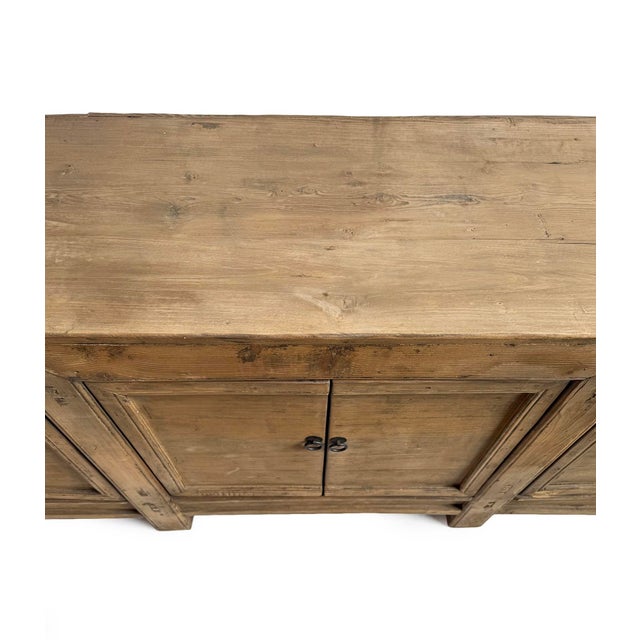 Vintage Raw Elm Modern Farm Sideboard Credenza For Sale - Image 12 of 12