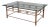 1970s Faux Bamboo Iron Coffee Table With Glass Top For Sale